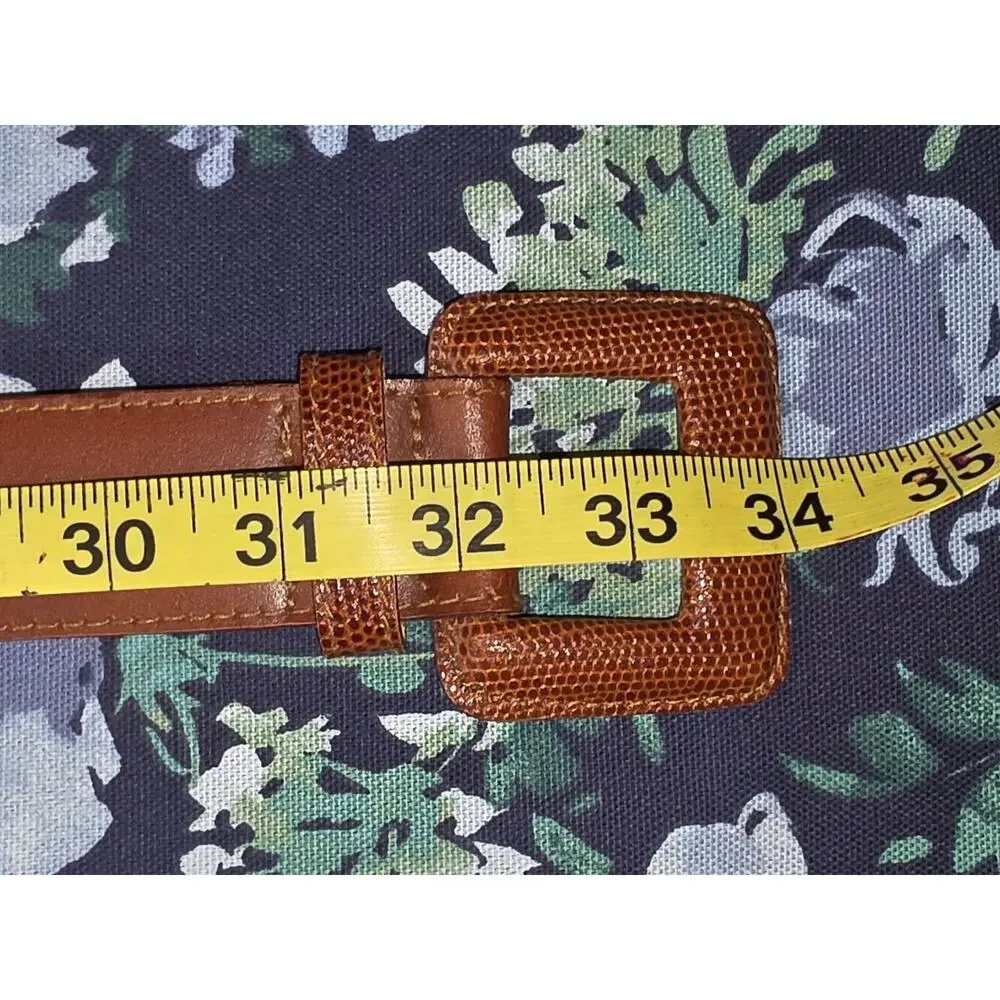 The Limited Genuine Leather Made in Italy Brown Belt Multicolor Stitch